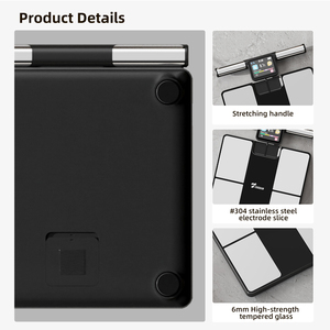 अद्वितीय उच्च सटीक स्मार्ट विश्लेषक माप पूर्ण शरीर स्कैन, बीएमआई मांसपेशियों और पानी 8 सेंसर इलेक्ट्रिक डिजिटल बॉडी फैट स्केल - Product Image 6