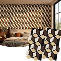 Panneaux acoustiques en bois à grain géométrique hexagonal, panneaux MDF avec support en feutre PET, réduction du bruit, isolation acoustique, panneau mural