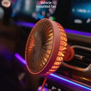 Yüksek hızlı fan hava soğutma konfor araç Fan ayarlanabilir rotasyon 360 derece klima elektrikli Mini araba fanı