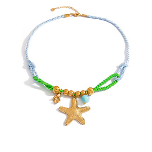 Collar de Acero Inoxidable con Colgante de Sol en Espiral Multinivel y Diseño Geométrico con Patrón Meteorológico para Mujer, Estilo Vacacional - Product Image 5