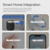 Moteur de store intelligent Zemismart Matter Over Thread avec batterie intégrée, pour la modernisation des stores, télécommande
