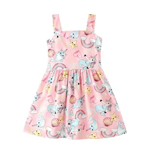 Robes d'été décontractées pour bébé fille, robes de dessin animé, vente en gros