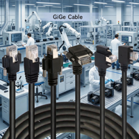 Kabel RJ45 90 Derajat Hemat-Ruang |   Kabel Ethernet Industri Sudut Kanan dengan Pengunci Sekrup