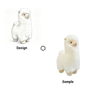 Fábrica OEM ODM, <span class=keywords><strong>Peluche</strong></span> Personalizado a Partir <span class=keywords><strong>de</strong></span> Dibujo, Esbozo, Diseño, Muestra, <span class=keywords><strong>Peluche</strong></span> <span class=keywords><strong>de</strong></span> <span class=keywords><strong>Alpaca</strong></span> o Llama Realista - Product Image 1
