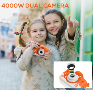 Kamera Selfie Anak-anak Hadiah Ulang Tahun Natal untuk Anak Perempuan Usia 3-10 HD Anak Kamera Video Digital Balita Kartun Kamera Silikon Mainan - Product Image 4