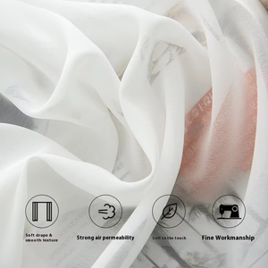 ผ้าม่านโปร่งแสงดีไซน์ใหม่ ผลิตภัณฑ์ใหม่จากเค่อเฉียว ผ้าทูลสีขาว เนื้อนุ่ม ผ้าใยสังเคราะห์ ทันสมัย กันแสงได้ทุกฤดู - Product Image 3