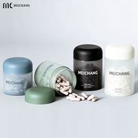 Conteneur à pilules en PET semi-transparent personnalisé de 80g, 100g, 120g, 150g, bouteille rechargeable pour l'emballage de capsules de vitamines