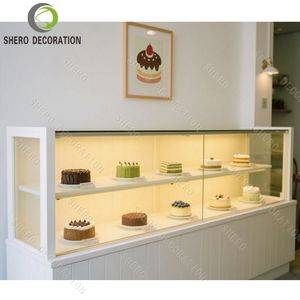 Vitrina de panadería de madera personalizada con función refrigerada para mostrador de panadería - Product Image 5