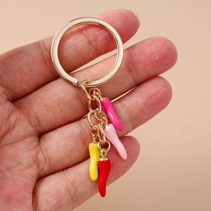 Wholesale Fashion Simulation Chili <b>Keychain</b> - Simple Minimalist Metal Food <b>Keychain</b> for <b>Personalized</b> Bag Pendant - Product Image 4