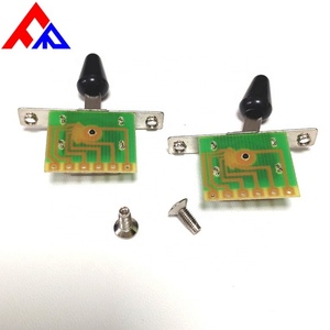 Interruptor de guitarra de 5 vías al por mayor para fabricantes, estilo horizontal, selector de pastillas blanco y negro para guitarra eléctrica plana - Product Image 4