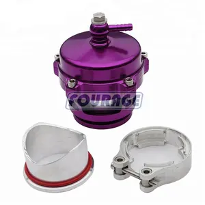 Universal Car Racing Parts Polished Billet Aluminum 50mm Dump Blow Off Valve Bov Turbo with AL Flange and Clamps