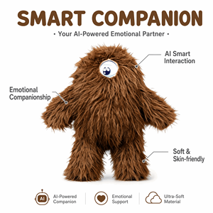 Peluche géante à une œillette, poils doux, CE CPC, pour soulagement sensoriel du stress et racontage d'histoires, OEM ODM, vente en gros - Product Image 1