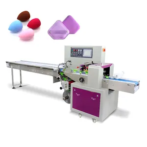 Automatic Packaging Machine For Beauty Blender Sponge Beauty Set Powder Puff Packaging Machine Horizontal Flowpack