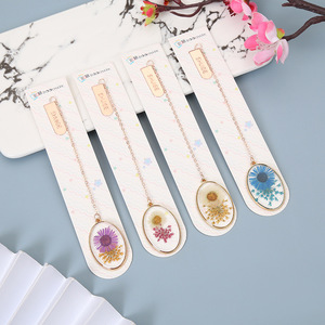 Marcapáginas <span class=keywords><strong>de</strong></span> Metal creativo 2025 con flores secas, papelería escolar y estudiantil personalizable para educación y <span class=keywords><strong>agencia</strong></span> <span class=keywords><strong>de</strong></span> viajes - Product Image 5