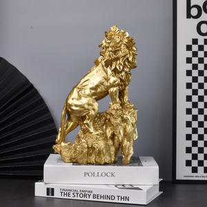 Estatua de Resina Dorada de Lujo, Adorno Animal para la Entrada del Hogar, Decoración para Mesa de Centro u Oficina - Product Image 4
