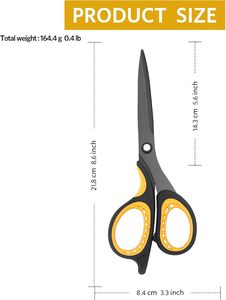 Black Titanium Black Blade Scissors Student Scissors Stationery Paper Cutting Tools <b>Set</b> - Product Image 2