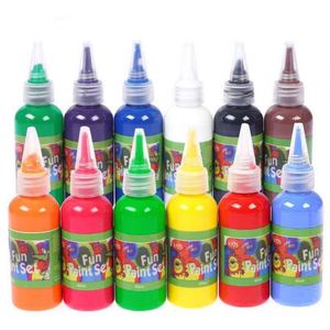Ensemble de peinture gouache professionnelle non toxique de 12 couleurs, 60 ml, pour enfants, avec logo personnalisé et compatibilité avec le papier et le verre - Product Image 1