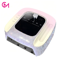 NOUVEAU Lampe à ongles UV LED sans fil rechargeable 2-en-1 avec base miroir métallique et perceuse à ongles rechargeable 45000 tr/min 2-en-1