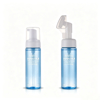 Bouteille en mousse PET de 180 ml avec logo personnalisé, brosse en silicone, distributeur de mousse cosmétique