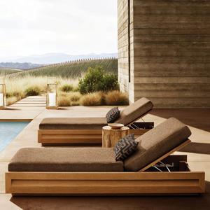 Conjunto de Sofás Modernos de Teca, Resistentes al Agua y con Protección Solar, Muebles de Exterior para Hotel, B&B, Villa, Balcón, Patio, <span class=keywords><strong>Terraza</strong></span> - Product Image 4