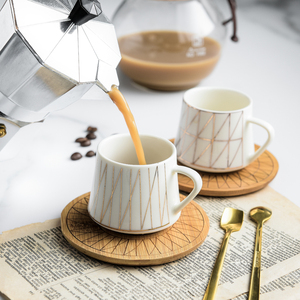 Espresso Caffè In Porcellana Tea Set con <span class=keywords><strong>Oro</strong></span> Decorazione Turco Tazza di Ceramica <span class=keywords><strong>e</strong></span> Piattino Set - Product Image 4