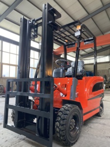 Chariot élévateur diesel 3ton 3.5ton 3000kg 3500kg Chariot élévateur à mât libre complet à trois étages FD30 FD35 avec pneu plein - Product Image 4