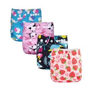 Snaps Fix Leakproof Breathable PUL Fabric Cloth Bab Adjustable Reusable and Washable Diapers