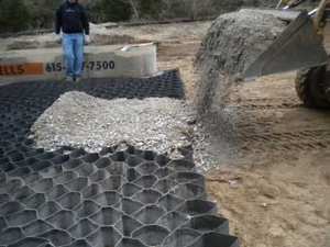 Hongyue HY-GC Géocellule 100% HDPE vierge, flexible, haute qualité, <span class=keywords><strong>stabilisateur</strong></span> <span class=keywords><strong>de</strong></span> <span class=keywords><strong>gravier</strong></span> en nid d'abeille pour allée extérieure et parking, 5 ans et plus - Product Image 4