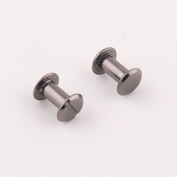 Vis intercalaire en métal noir, 9mm de long, pièces, bon marché, pour livres, chicago