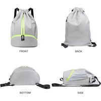 Sac à dos pliable personnalisé avec cordon de serrage pour GPS, sport, gym, enfants, grande taille, avec fermeture éclair, poches en filet pour bouteille d'eau, sac de natation