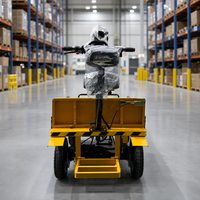 Chariot à plateforme motorisé 48V à double vitesse avec marchepied pour entrepôt