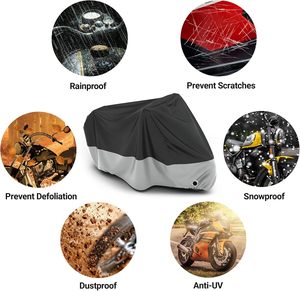Funda para Motocicleta 210D Gruesa, Impermeable y Resistente al Sol, Equipo de Motociclismo para Exteriores - Product Image 2