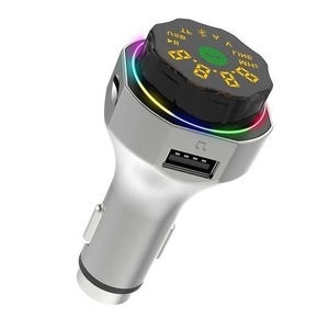 Transmisor FM para Auto AP06, Portátil, Totalmente Metálico, BT 5.4, Cargador USB Dual, Luz de Anillo RGB, Llamadas Manos Libres, Reproductor <span class=keywords><strong>MP3</strong></span> con Ranura para Tarjeta TF y Disco U, 12V, 1 Año de Garantía - Product Image 1