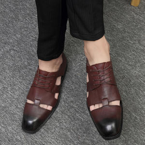 รองเท้าแตะหนังวัวแบบผูกเชือก ปิดนิ้วเท้า ระบายอากาศได้ดี กันลื่น สำหรับผู้ชายวัยกลางคนและผู้สูงอายุ รุ่นซัมเมอร์ นิว แด๊ด - Product Image 4