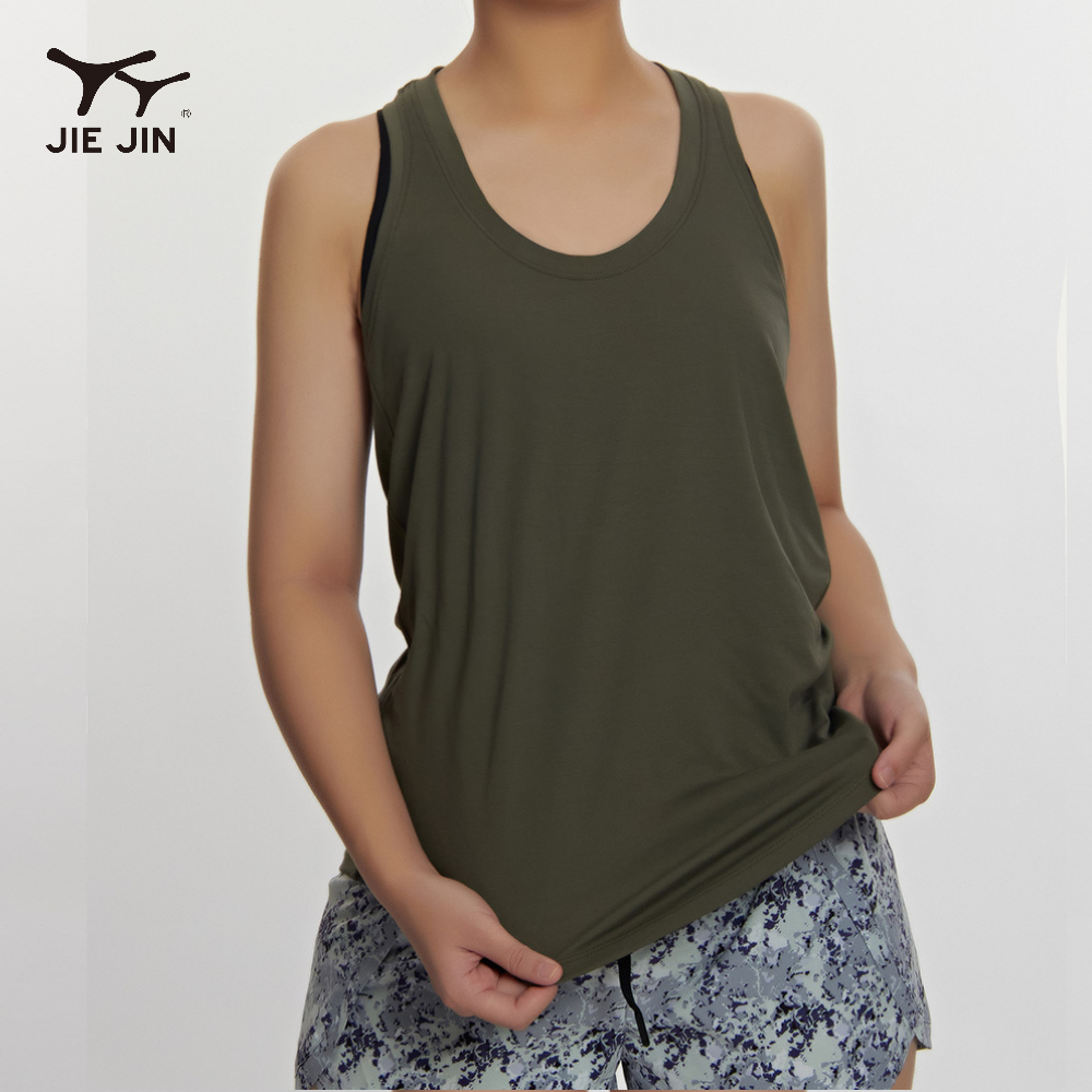 JIEJIN Women Gym Quick Dry Sleeveless Top Yoga Sports Vest for Running Fitness Yoga Suit Blouse