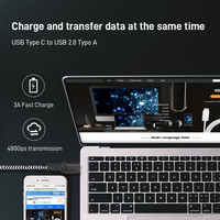 Kabel Data Pengisian Cepat 2.0 Usb Tipe C ke Usb 2.0 Tipe A USB Tipe C