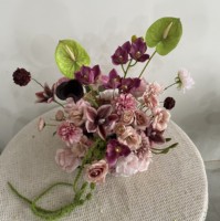 J-FB230 Vente en gros de boules de fleurs roses artificielles en soie, arrangement de fleurs pour centre de table, boules de fleurs pour centre de table de mariage