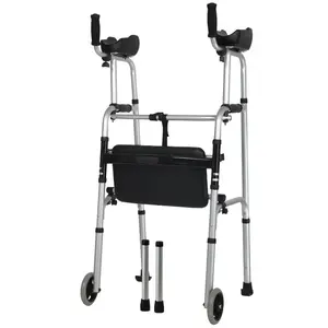 Andador de soporte de brazo para el cuidado de la salud, andador de andador con marco vertical, ayuda para caminar