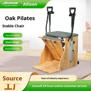Pilates Ekipmanı Meşe/Akçaağaç Sabit Basamaklı Sandalye Model 01 Vücut Esnetme ve Duruş Düzeltme için Sessiz Tasarım - Product Image 3