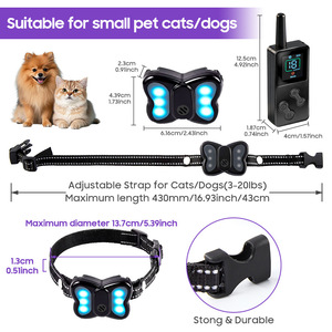 JTPAWS Nuevo <span class=keywords><strong>Collar</strong></span> Luminoso para Perros y Gatos, Dispositivo de Control de Ladridos, Antiladridos, Control Remoto, Ultrasónico, con Descarga Eléctrica, LED - Product Image 2