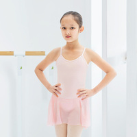 Justaucorps de gymnastique pour enfants avec jupe, en mousseline, élasthanne et nylon, tenue de ballet avec jupe, marque T/T, modèle D005-7, entraînement