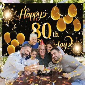 Birthday Party Banners Decoration Custom Size Durable Polyester Fabric <b>Wall</b> Hanging Tapestry Happy Birthday <b>Canvas</b> Banner - Product Image 3