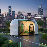 Dôme Hôtelier de Luxe Moderne, Tente Igloo Géodésique Préfabriquée Pleine Taille, Dôme Transparent en Polycarbonate pour Utilisation Extérieure