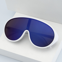 Twooo T1097 Nouveautés Lunettes de soleil UV400 surdimensionnées à monture unique, tendance