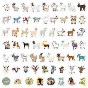 60 <span class=keywords><strong>adesivi</strong></span> <span class=keywords><strong>divertenti</strong></span> con animali alla moda, pecore e capre carine - Product Image 4