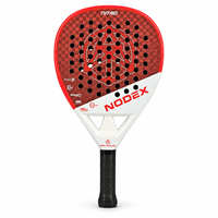 Raquette de padel en fibre de carbone 12k de qualité supérieure NODEX Professional, fabricant OEM de premier plan, logo personnalisé, système de trous intelligents dernier cri.