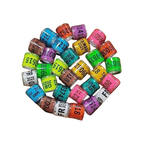 Duivenringen 2025 Aluminium-plastic Multicolor 8mm met letters, duivenpoot <span class=keywords><strong>ring</strong></span>, huisdier accessoires - Product Image 6