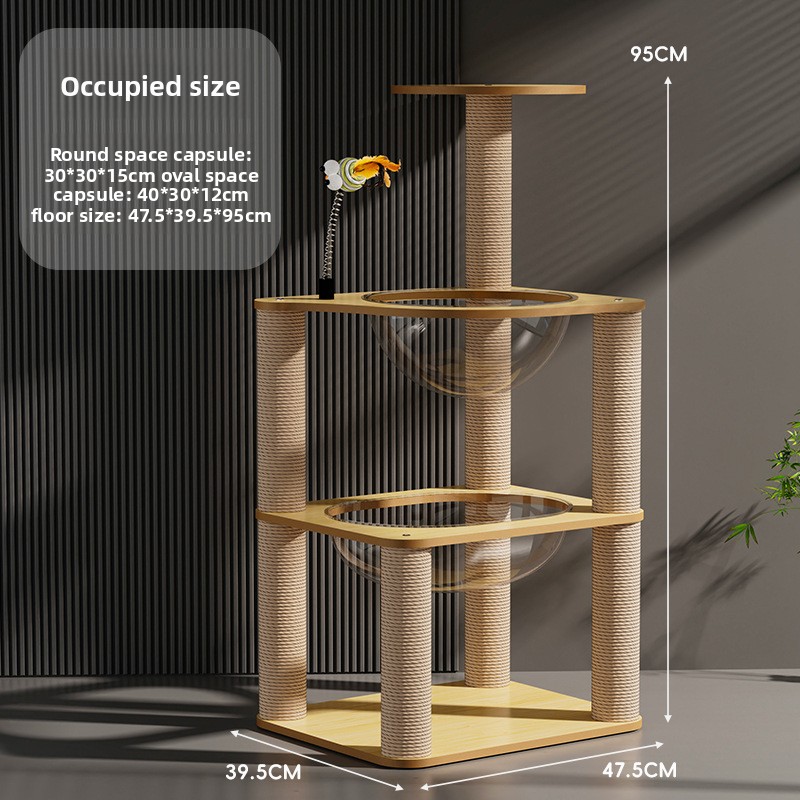 Double-layer space capsule climbing frame