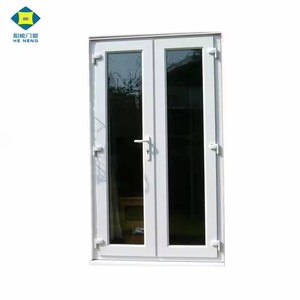 Moderne Amérique Standard Insonorisé Étanche Double-Gazed UPVC Porte battante Pliante <span class=keywords><strong>Grille</strong></span> Ouverte Design Extérieur Fait Verre - Product Image 1