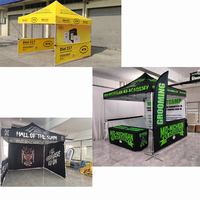 Tente de marché en gros personnalisée de haute qualité pour l'extérieur, tente ignifuge et ignifuge 600D, tente publicitaire pop-up 10x10 pieds